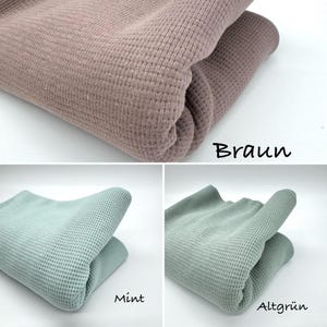 Waffle knit jersey knit fabric waffle knit various colors from 0.5 m image 4