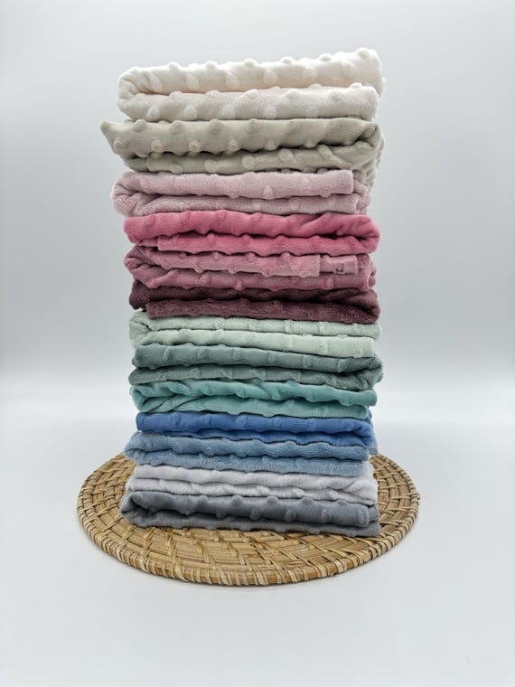 Minky Fleece Fabric Minky Fleece Fabric Cuddly fleece fabric with knobs in  different colors from m