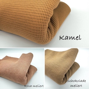 Waffle knit jersey knit fabric waffle knit various colors from 0.5 m image 6