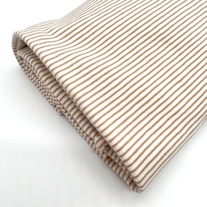 Jersey Stripes und Dots Baumwolljersey in verschiedenen Farben ab 0,5m Stripes Kamel