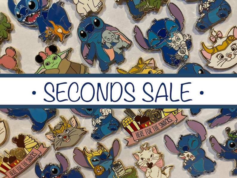 SECONDS PIN SALE Stitch Marie Aristocats Grogu Snacks magicalstudioco Bild 1