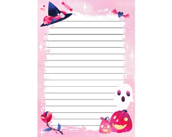 Spooky - Halloween - Creepy - A6 To-Do List- Planificateur - Liste d’épicerie - Liste de choses à faire - Sous-main pour notes Scrapbooking Bloc-notes - Papier à lettres