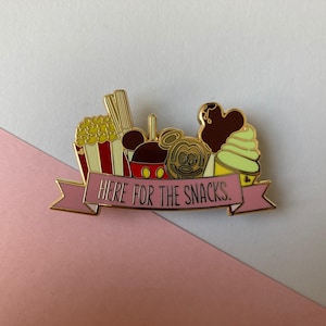 Enamel Pin - Here For The Snacks - Disney Snacks - Cute Pin - Kawaii Pin - @Magicalstudioco