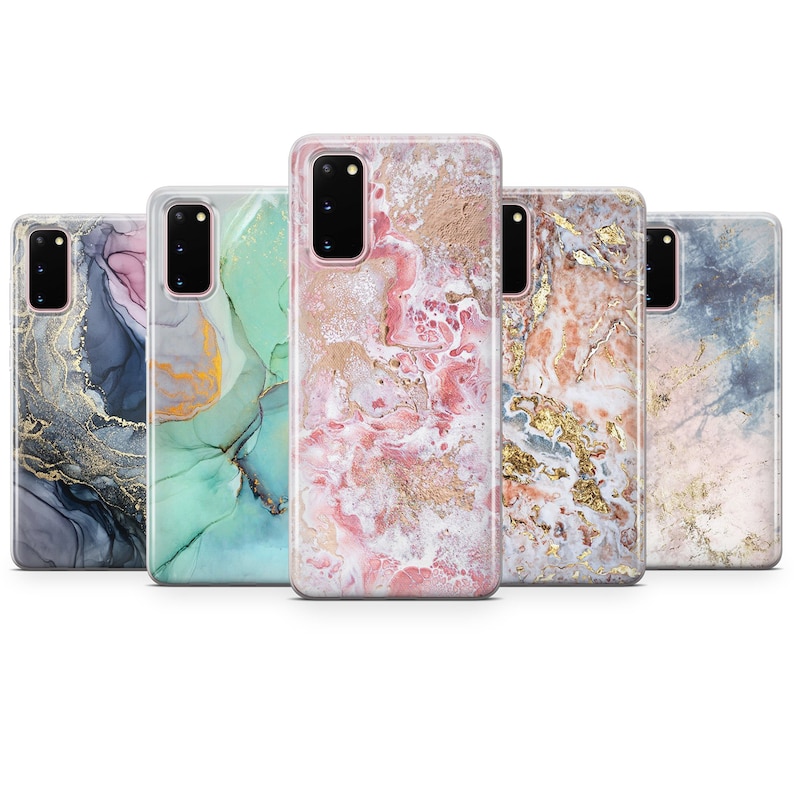 Marble Phone Case With Gold Cover fit for iPhone 15 Pro Max, 14 Plus, 13, 12, 11, XR & Samsung S24, S23, A54, A53, Pixel 8 Pro, 7 image 7