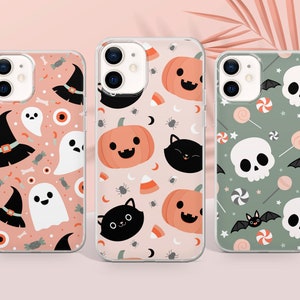 Halloween Phone Case Autumn Fall Cover fit for iPhone 15 Pro Max, 14 Plus, 13, 12, 11, XR & Samsung S24, S23, A54, A53, Pixel 8 Pro, 7