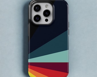 Retro ränder telefonskal i 70-talsstil för iPhone 17 Pro Max, 16e, 15, 14, 13 och Samsung S26 Ultra, S25 FE, A57, A56, Pixel 10, 9A