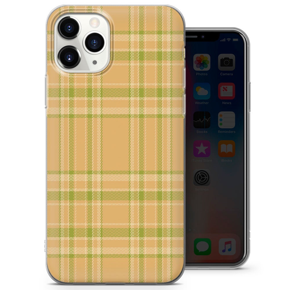 Plaid Phone Case Tartan Fabric Print Cover for iPhone 17 Pro Max