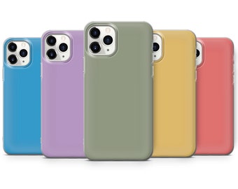 Pastel Coloured Phone Case Matte Cover for iPhone 17 Pro Max, 16e, 15, 14, 13 & Samsung S26 Ultra, S25 FE, A57, A56, Pixel 10, 9A