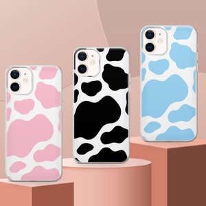 Coque de portable à imprimé vache pour iPhone 17 Pro Max, 16e, 15, 14, 12 et Samsung S25 Ultra, S24 FE, A56, Pixel 10 XL, 9a, 8