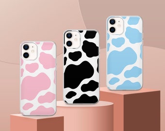 Kuh Print Handyhülle Animal Print Cover passend für iPhone 15 Pro Max, 14 Plus, 13, 12, 11, XR & Samsung S24, S23, A54, A53, Pixel 8 Pro, 7