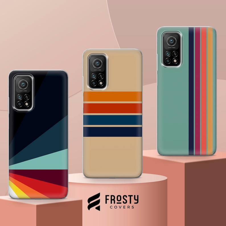 Retro Stripes Handyhülle Ästhetische Vintage Hülle für iPhone 17 Pro Max, 16e, 15, 14, 13 & Samsung S26 Ultra, S25 FE, A57, A56, Pixel 10, 9A, 9A Bild 9