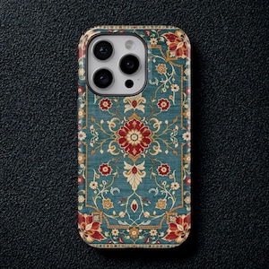 William Morris Phone Case: Persian Rug Cover for iPhone 17 Pro Max, 16e, 15, 14, 13 & Samsung S26 Ultra, S25 FE, A57, A56, Pixel 10, 9A