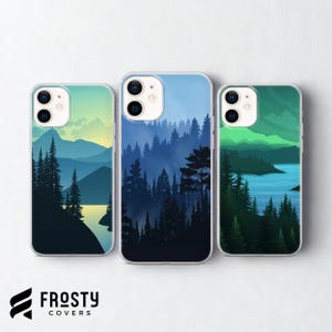 Funda abstracta con diseño de montañas para iPhone 17 Pro Max, 16e, 15, 14, 13 y Samsung S26 Ultra, S25 FE, A57, A56, Pixel 10, 9A