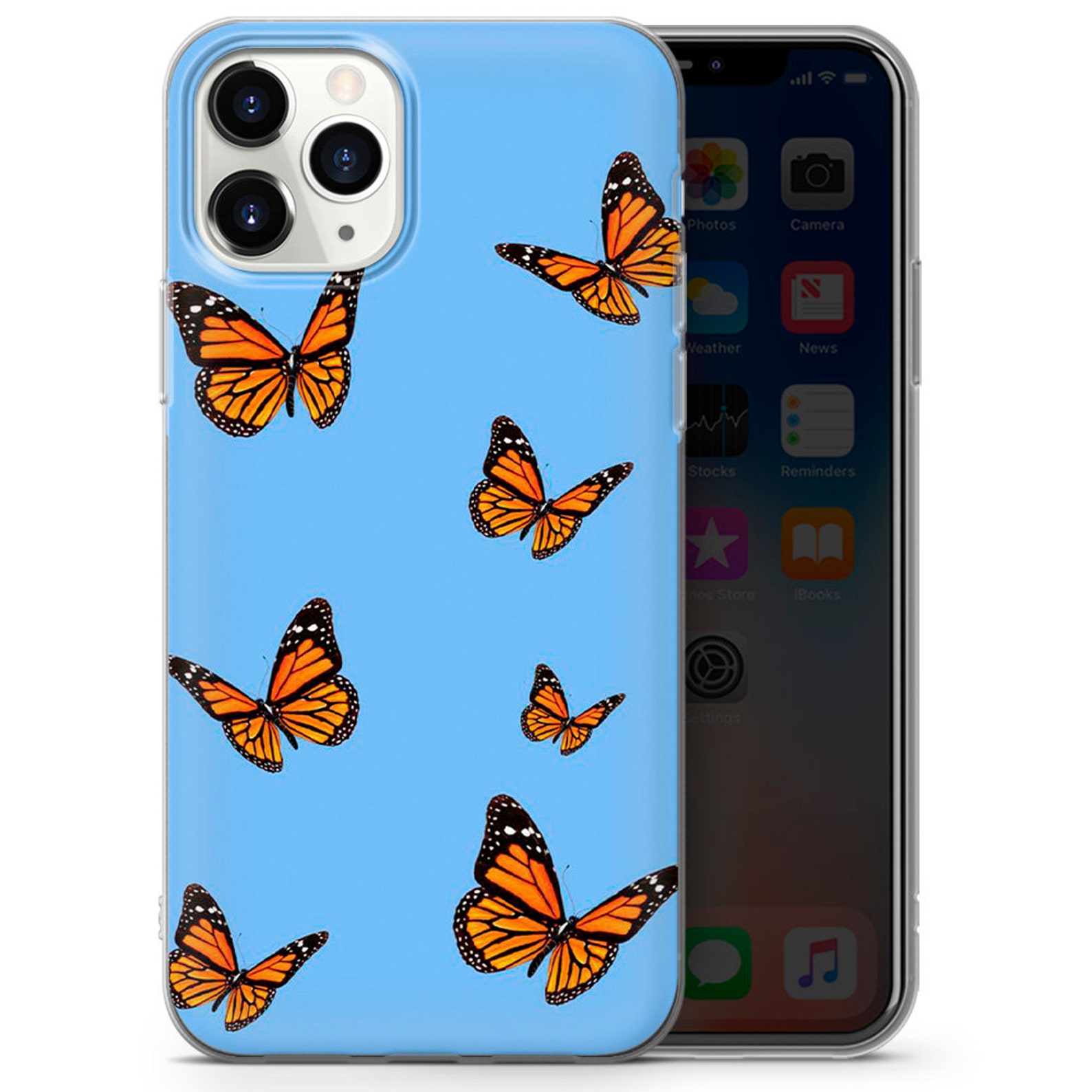 Butterfly Phone Case Butterflies Cover for iPhone 7 8 XS Etsy