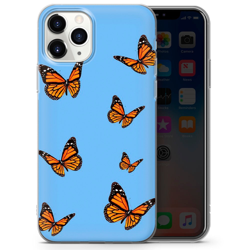 Butterfly Crystal Clear Case For iPhone 11 Fundas iPhone 15 14 13 12 Pro  Max XS X XR 7 8 Plus SE 2022 2020