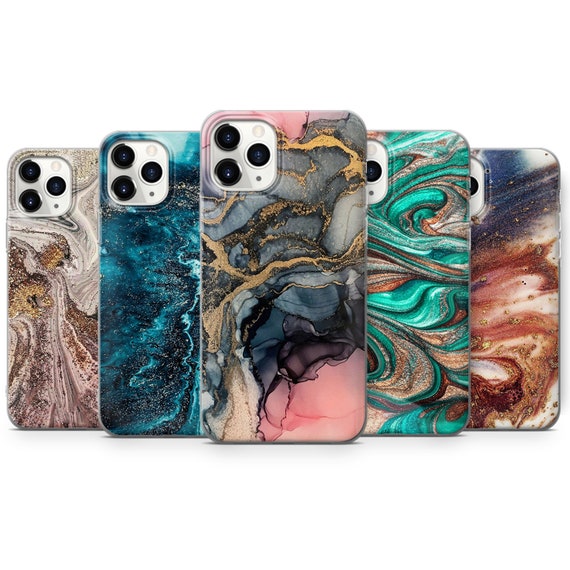 Marble Glitter Phone Case Bling Cover for iPhone 17 Pro Max, 16e, 15, 14,  12 Samsung S25 Ultra, S24 FE, A56, Pixel 10 XL, 9a,