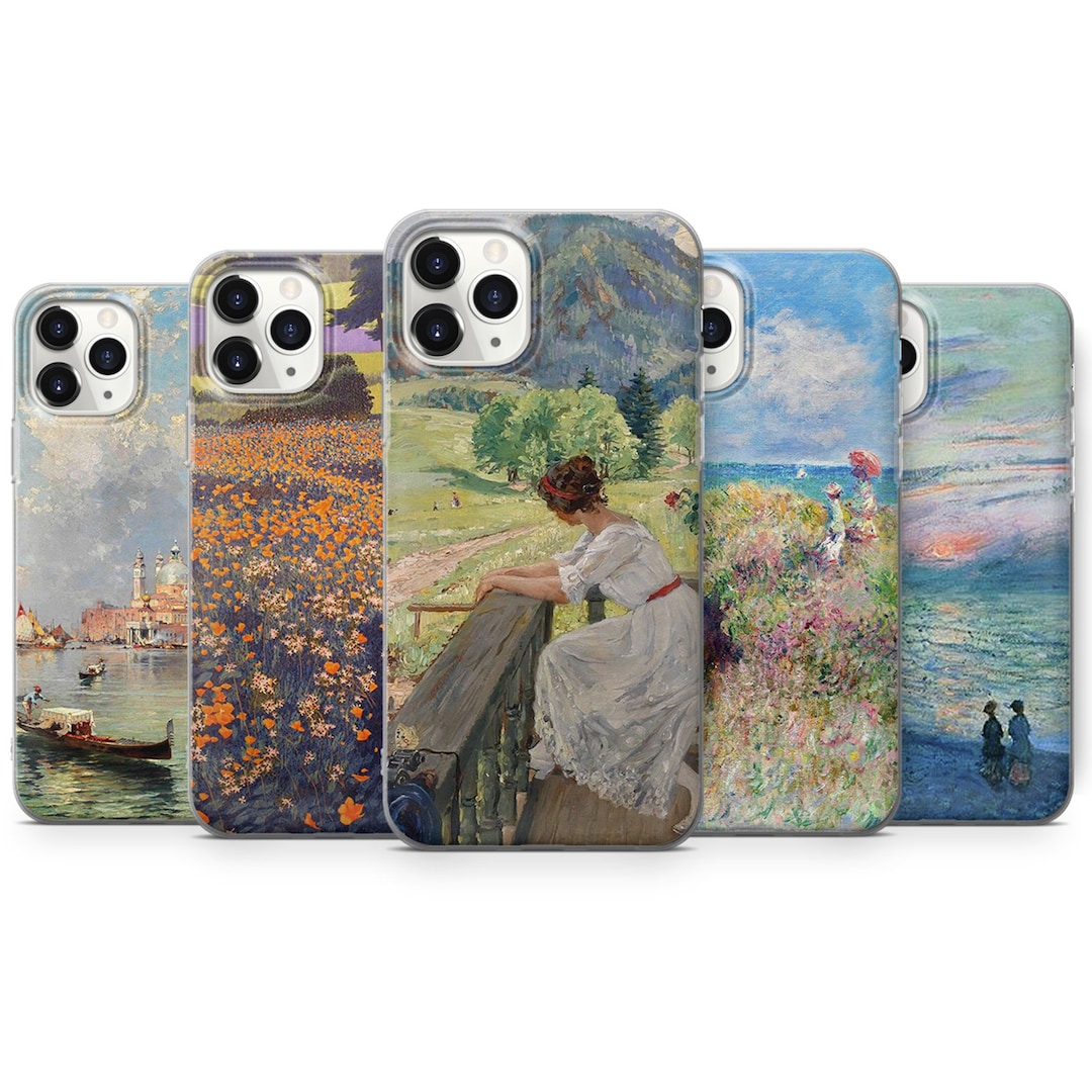 Vintage Oil Painting Scenery Art Cover Case For Apple iPhone 13 Pro Max  Mini SE 7 8 12 11 Xr Xs