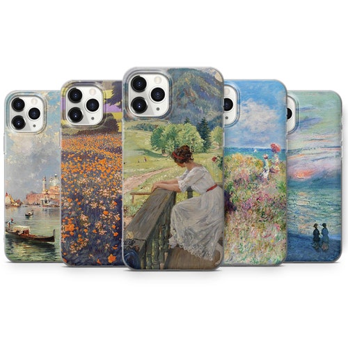 Art Sunset Phone Case Fine Art Paint Cover for Iphone 13 12 Etsy