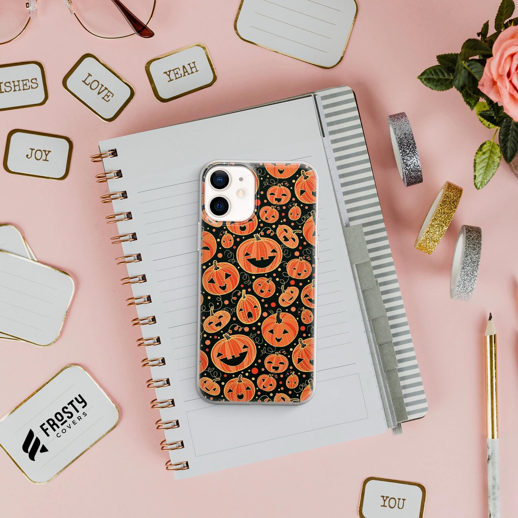 Custodia per iPhone 13 Pro Max Jack O Lanterna Zucca Halloween Art Deco