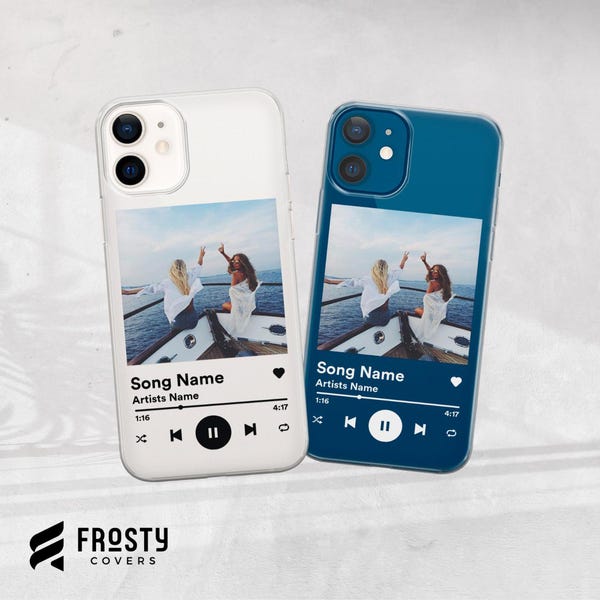 Personalized Music Phone Case, Custom Song Player Cover, For iPhone 17 Pro Max, Samsung S26 Ultra and Pixel 10