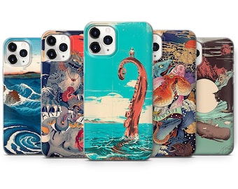 Funda de teléfono con diseño de anime japonés para iPhone 17 Pro Max, 16e, 15, 14, 13 y Samsung S26 Ultra, S25 FE, A57, A56, Pixel 10, 9A