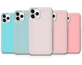 Coque de portable couleur pastel mate adaptée aux iPhone 15 Pro Max, 14 Plus, 13, 12, 11, XR et Samsung S24, S23, A54, A53, Pixel 8 Pro, 7