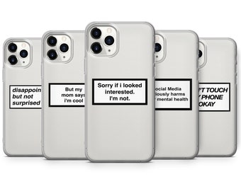 Coque de téléphone avec citation esthétique abstraite, adaptée pour iPhone 15 Pro Max, 14 Plus, 13, 12, 11, XR et Samsung S24, S23, A54, A53, Pixel 8 Pro, 7