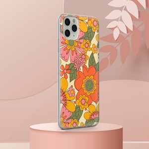 Retro Groovy Phone Case Floral Hippie Cover fit for iPhone 15 Pro Max, 14 Plus, 13, 12, 11, XR & Samsung S24, S23, A54, A53, Pixel 8 Pro, 7 image 6