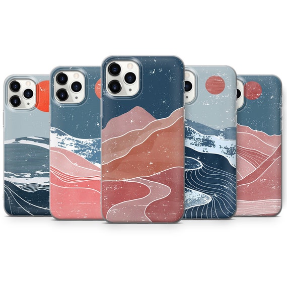Mountains Phone Case Abstract Moon Cover Fit For Iphone 14 Etsy Finland