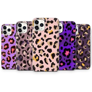 Coque de portable à imprimé léopard, guépard, pour iPhone 16 Pro Max, 15 Plus, 14, 13, 12, 11, XS et Samsung S25, S24, A56, A55, Pixel 9 Pro, 8