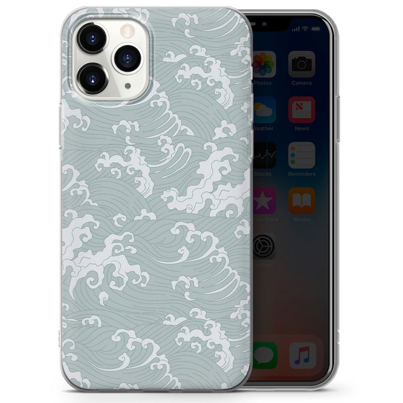 Japanese Wave Phone Case Kanagawa Great Wave Cover fit for Etsy