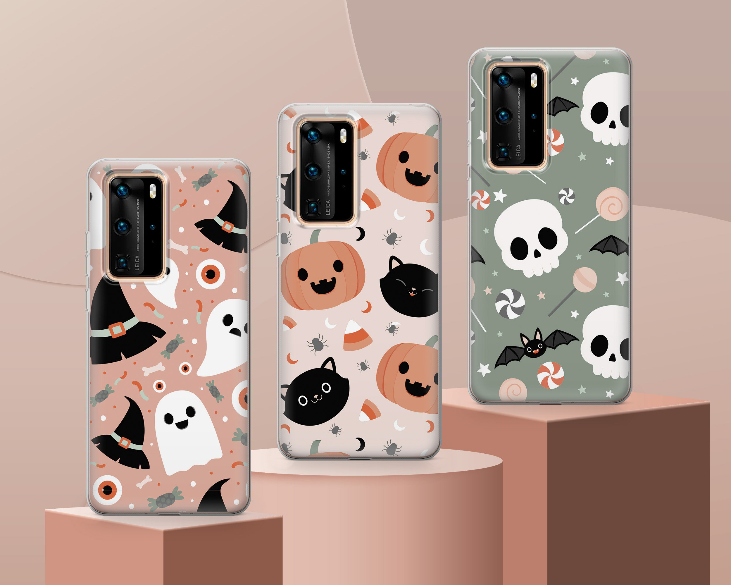 Custodia per telefono con pipistrelli di Halloween, custodia per