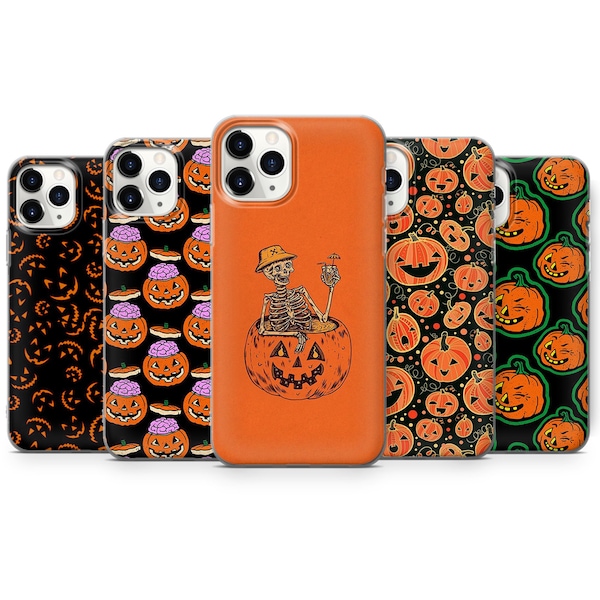 Halloween Phone Case Pumpkin Cover fit for iPhone 15 Pro Max, 14 Plus, 13, 12, 11, XR & Samsung S24, S23, A54, A53, Pixel 8 Pro, 7