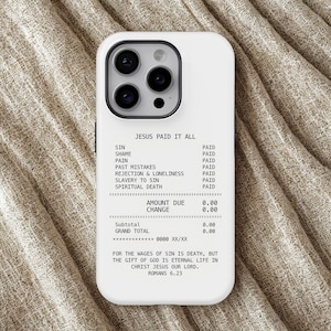 Bibelverser Telefonskal Kristendom för iPhone 17 Pro Max, 16e, 15, 14, 13 & Samsung S26 Ultra, S25 FE, A57, A56, Pixel 10, 9A
