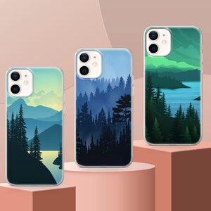 Abstrakte Berge Hülle für iPhone 16 Pro Max, 15 Plus, 14, 13, 12, 11, XS & Samsung S25, S24, A56, A55, Pixel 9 Pro, 8