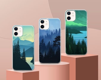 Abstrakt Berge Handyhülle passend für iPhone 15 Pro Max, 14 Plus, 13, 12, 11, XR & Samsung S24, S23, A54, A53, Pixel 8 Pro, 7