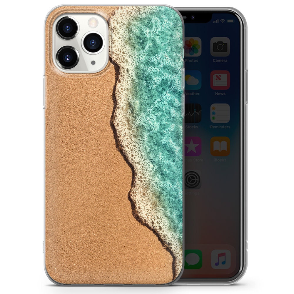 Tropcal Beach Palm Trees Ocean Wave on Slm Phone Cases for Phone 14
