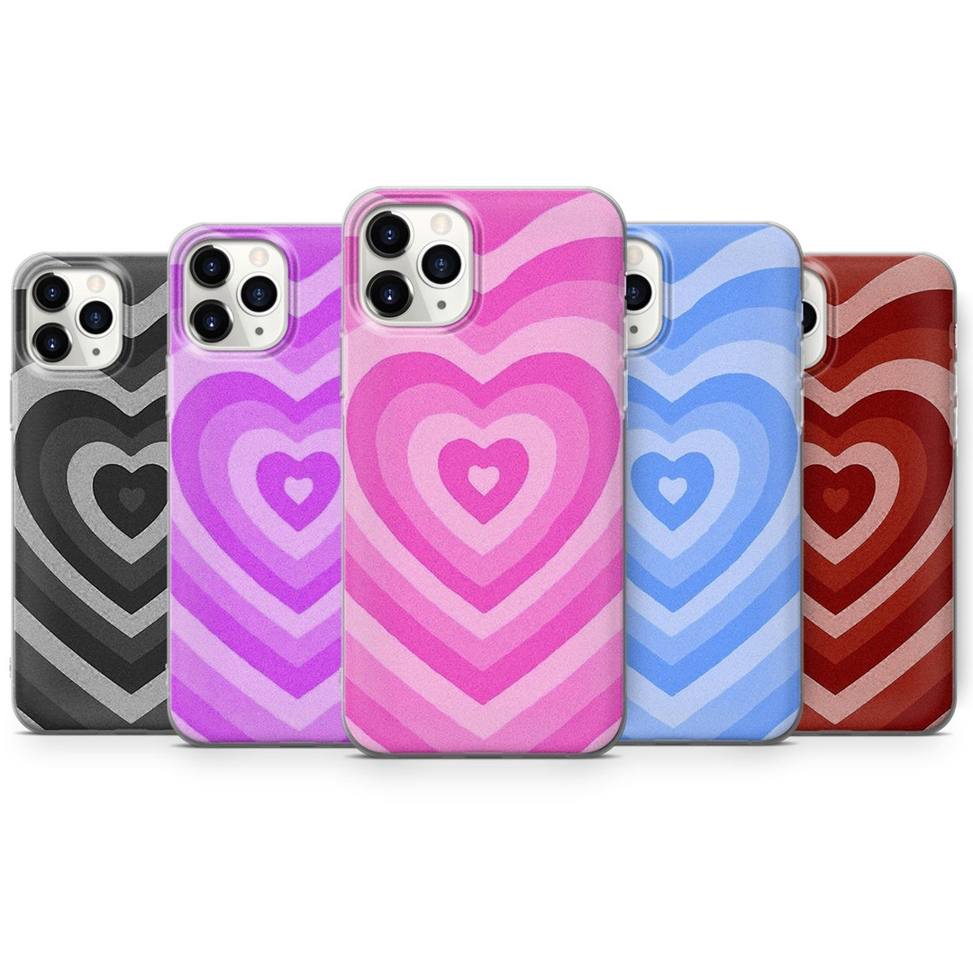 Hearts Phone Case Heart Cover for iPhone 16 Pro Max, 15 Plus
