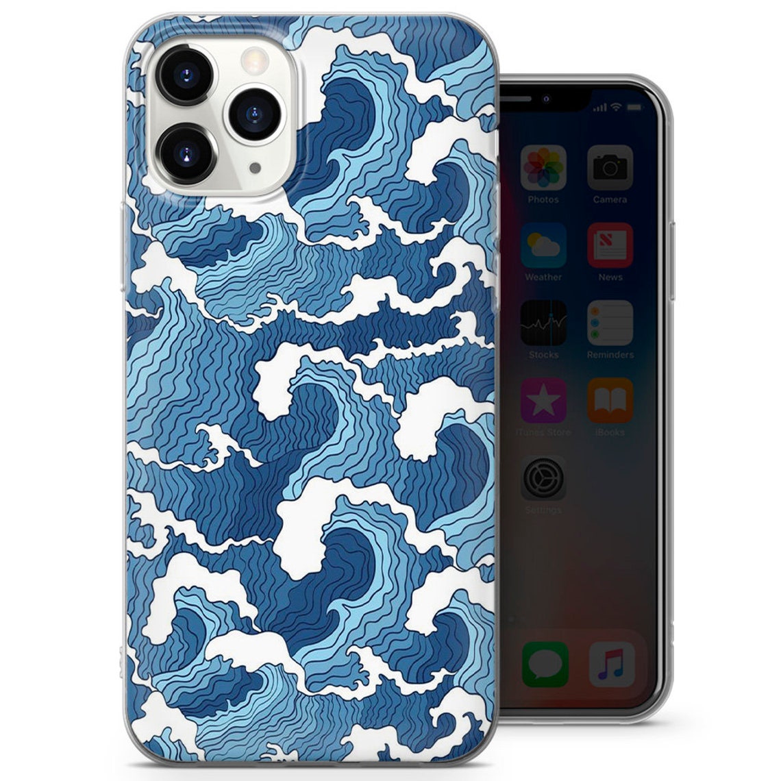 Japanese Wave Phone Case Great Wave Cover Fit for Iphone 14 Etsy