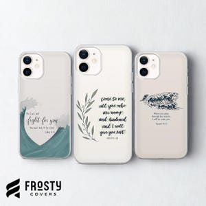 Bible Verses Phone Case Christian Scripture Cover for iPhone 17 Pro Max, 16e, 15, 14, 13 & Samsung S26 Ultra, S25 FE, A57, A56, Pixel 10, 9A