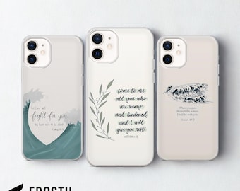 Bible Verses Phone Case Christian Scripture Cover for iPhone 17 Pro Max, 16e, 15, 14, 13 & Samsung S26 Ultra, S25 FE, A57, A56, Pixel 10, 9A