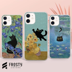 Coque Van Gogh pour iPhone 16 Pro Max, 15 Plus, 14, 13, 12, 11, XS et Samsung S25, S24, A56, A55, Pixel 9 Pro, 8