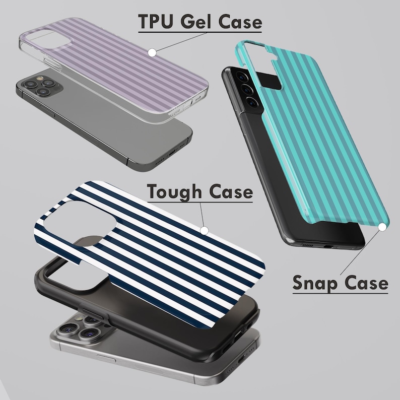 Exploded Pixel Custom Striped Phone Case, Retro Minimalist Design for iPhone 18 Pro ...