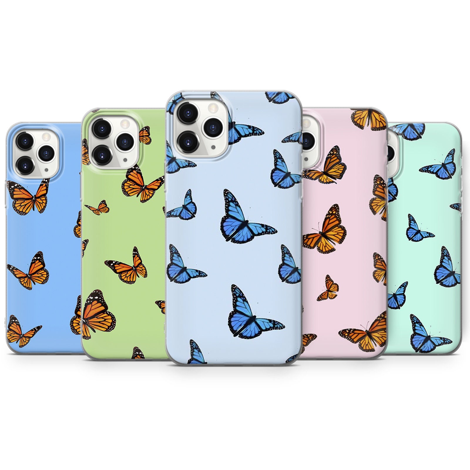 Butterfly Crystal Clear Case For iPhone 11 Fundas iPhone 15 14 13 12 Pro  Max XS X XR 7 8 Plus SE 2022 2020