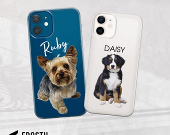 Custom Pet Phone Case Personalised Animal Cover for iPhone 17 Pro Max, 16e, 15, 14, 13 & Samsung S26 Ultra, S25 FE, A57, A56, Pixel 10, 9A