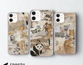 Vintage Scrapbook Collage Art Phone Case for iPhone 17 Pro Max, 16e, 15, 14, 13 & Samsung S26 Ultra, S25 FE, A57, A56, Pixel 10, 9A