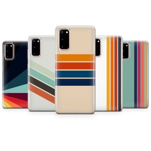 Retro Stripes Phone Case Estética Vintage Cover apta para iPhone 15 Pro Max, 14 Plus, 13, 12, 11, XR y Samsung S24, S23, A54, A53, Pixel 8 imagen 7