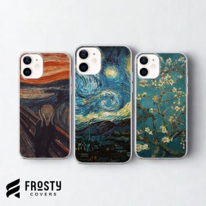 Custodia per telefono Vincent Van Gogh Iconic Art Cover per iPhone 17 Pro Max, 16e, 15, 14, 13 e Samsung S26 Ultra, S25 FE, A57, A56, Pixel 10, 9A