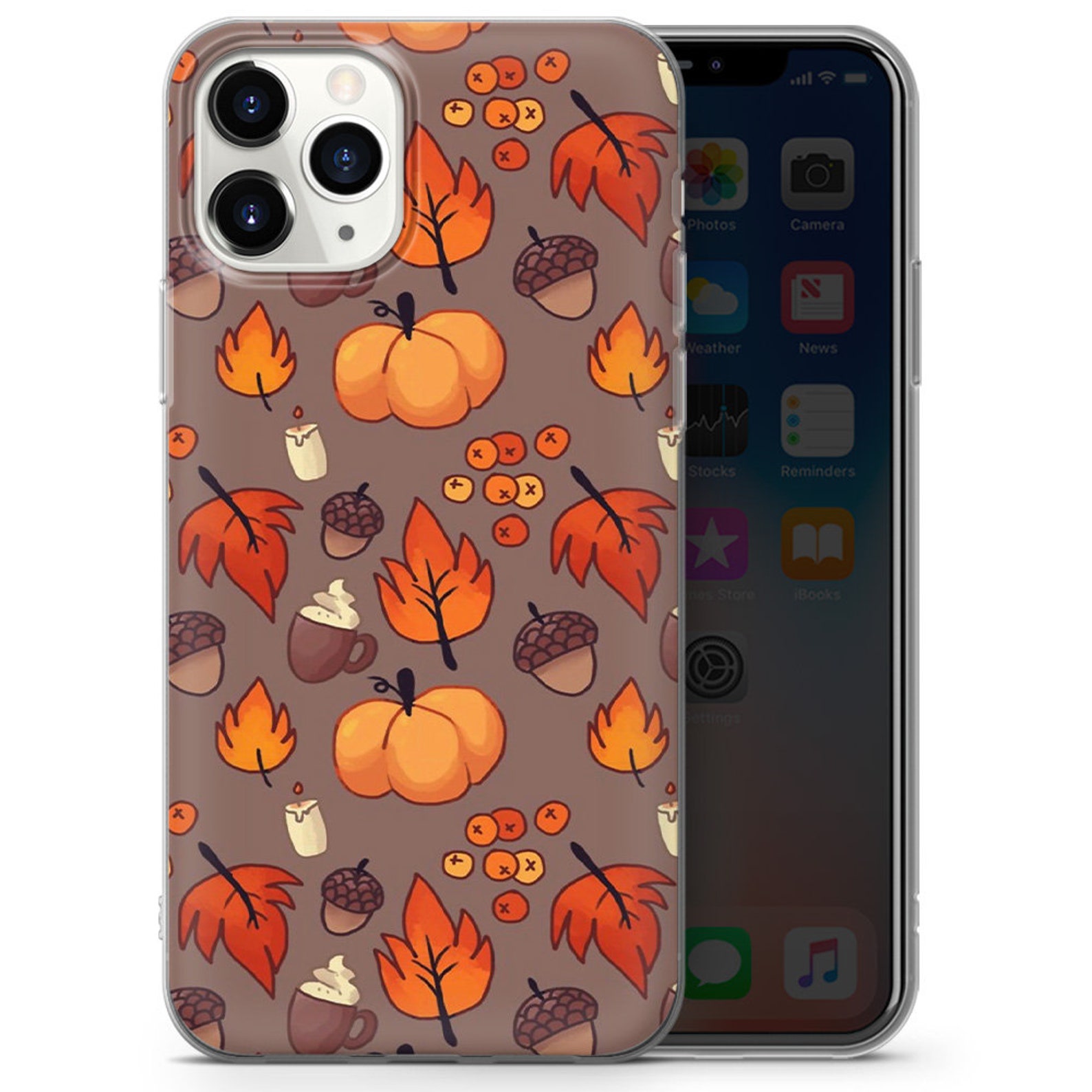 Autumn Phone Case Fall Leaves Cover fit for iPhone 12 Pro 11 Etsy
