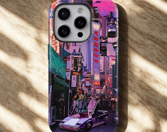 Japanese Night Anime Art Phone Case TOUGH Cover for iPhone 18 Pro Max, 17, 16, 15, Samsung S26 Ultra, S25 FE, A57, A56, Pixel 11, 10